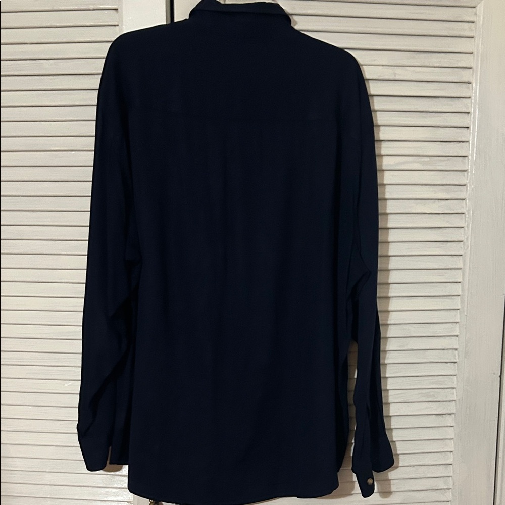 Claiborne Men's Dark Blue Casual Shirt - Picture 2 of 4